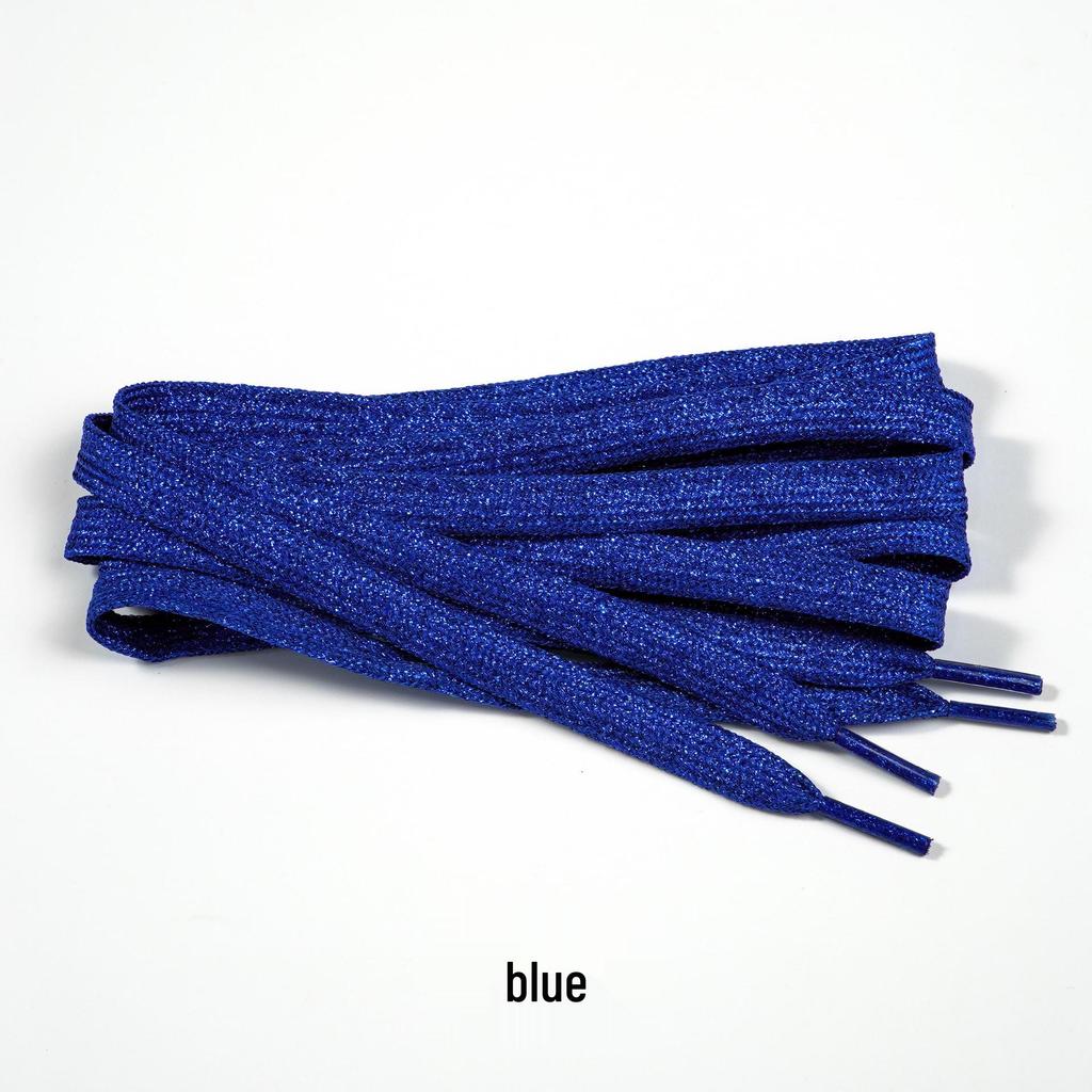 Pearlescent Gold & Silver Thread Shoelaces: Vibrant Double-Layer Flat Cords for Board, Sports, and Dance Shoes