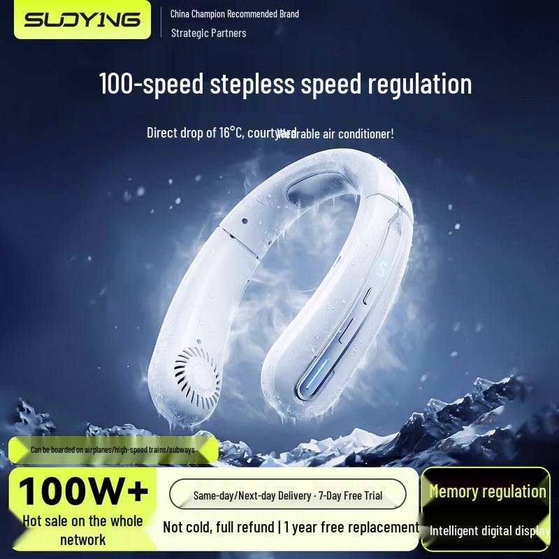 Suoying Portable Bladeless Neck Fan with Cooling Plate