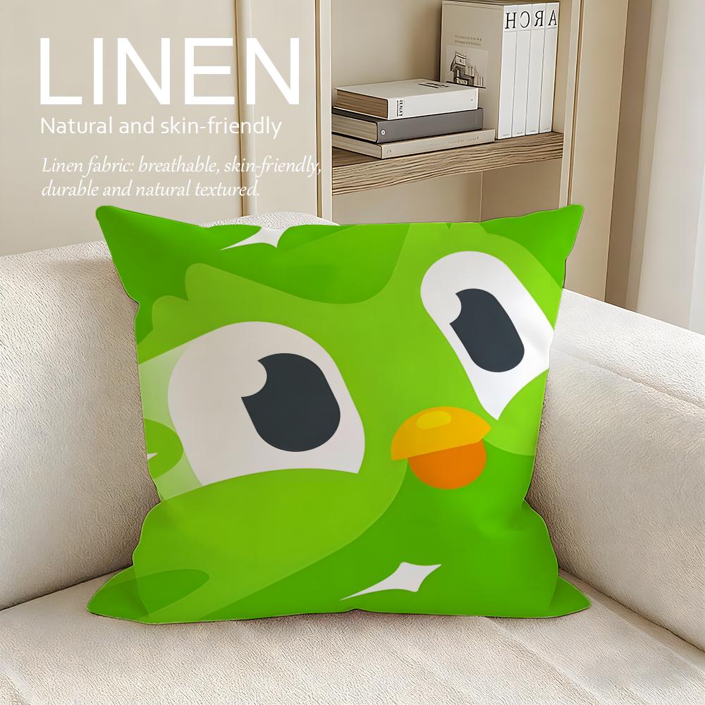 Game Duolinggo Cushion Cover Pillowcase Set Pcs x x Breathable Washable Sofa Cushion Cover