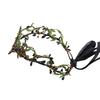Adjustable Leaves Shape Hair Hoop Rhinestone Pendant Headband Wedding Party Bride Bohemian Style Styling Headband