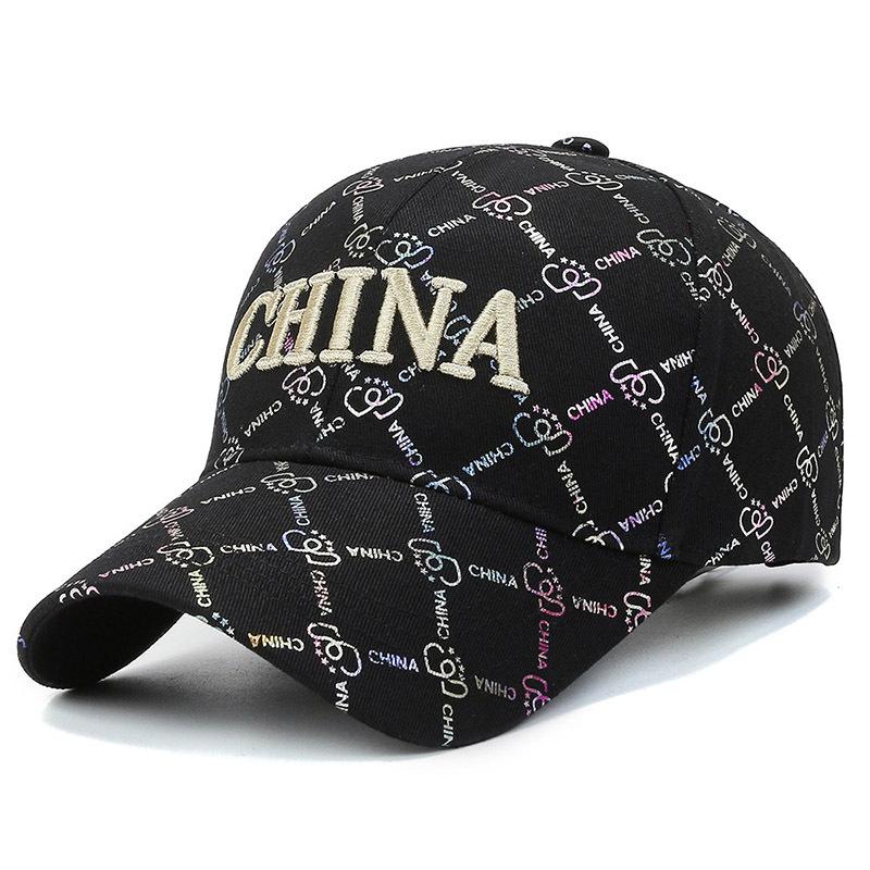 

Letter Embroidery China Baseball Cap Breathable Outdoor Sun Protection Gift Hat чорний