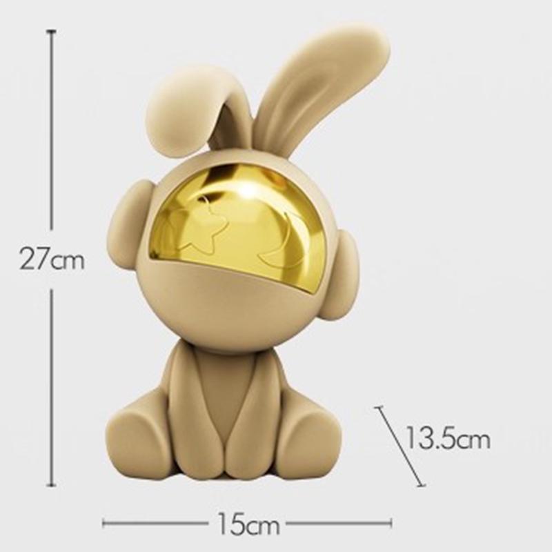 

Rabbit Figurine Luxury Resin Living Room Decoration Miniature Modern Table Ornament Figurine Nordic Creative Design Miniature
