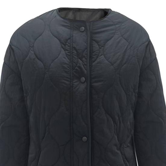 Women's Quilted Lightweight Puffer Jacket Winter Casual Long Sleeve Button Down Padded Outerwear Coats with Pockets