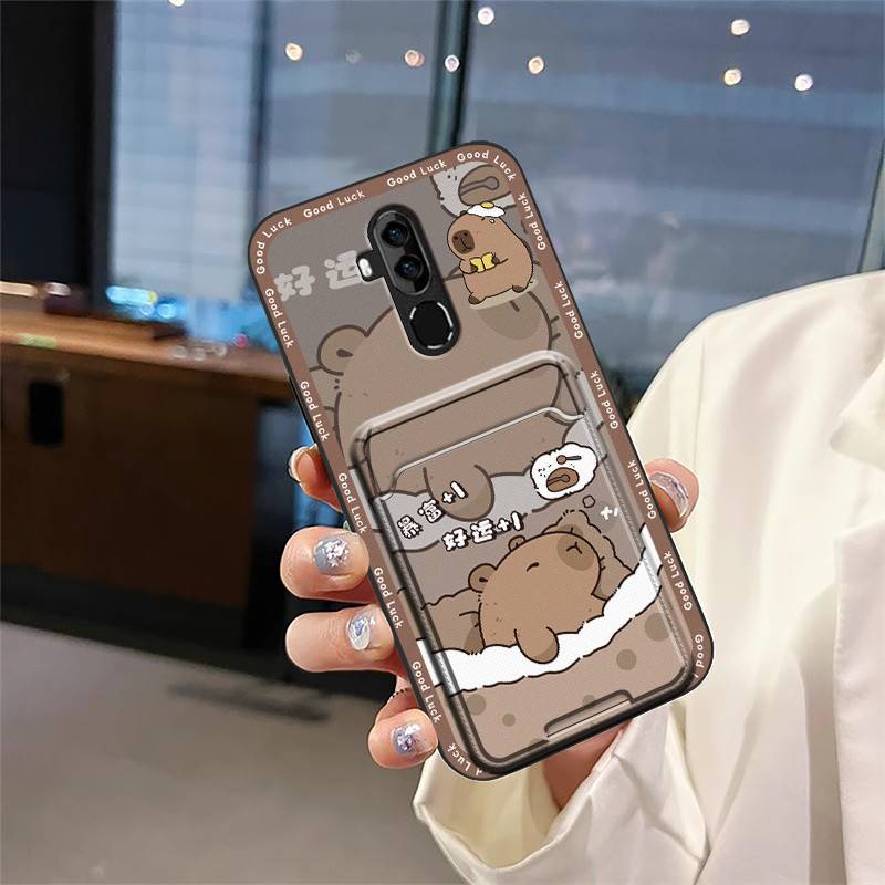 Cute Silicone Phone Case For Oukitel C12 Pro/C12 Fashion Design TPU Soft Case Card Sleeve Shockproof Cartoon Protective