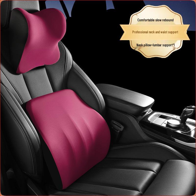 Premium Car Headrest & Lumbar Support Neck Pillow for Driver