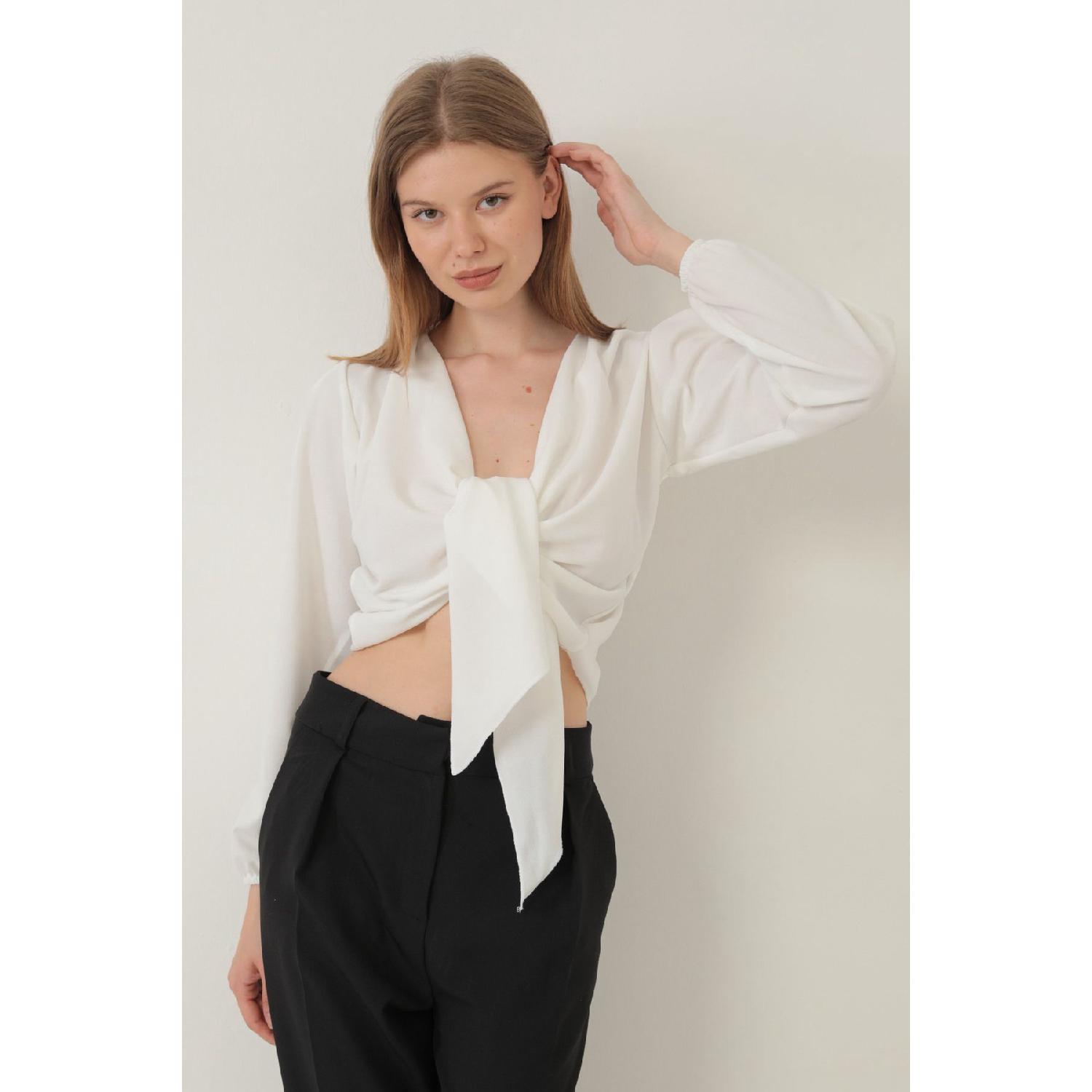 

Scuba Crep Tie-up Women s Shirt XS чёрный