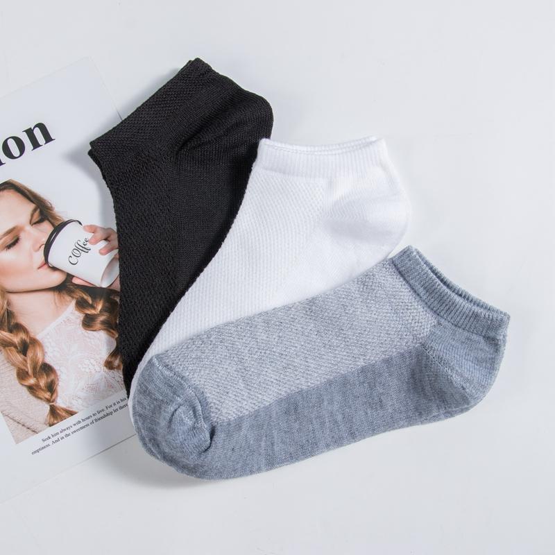 5/10Pairs Women Socks Breathable Sports Socks Solid Color Boat Socks Comfortable Soft Cotton Unisex Ankle Socks