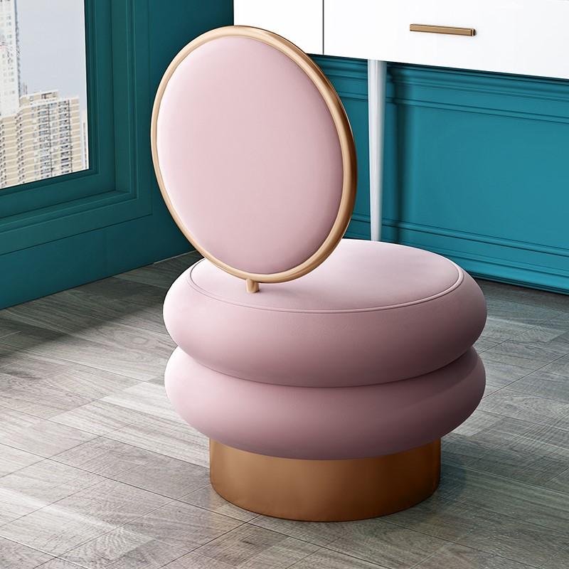 Designenr Living Room Chair Ins Nordic Luxury Dressing Chair Simple Makeup Stool Manicure Chair Bedroom Backrest Creative Chairs