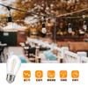 LED Filament Light Bulb E26 Base S14 Light Bulb 10W Equivalent Rainproof Light Bulb Color Wide Light Distribution Edison Light Bulb PC Material