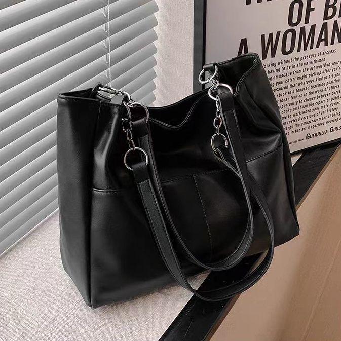 

2025 Versatile Women s Large Capacity Crossbody Shoulder Tote Bag Bag + shoulder strap + octopus pom-pom pendant