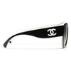 Chanel Logo Frame Nylon Butterfly Sunglasses Unisex Sunglasses Black CH6058-C1656