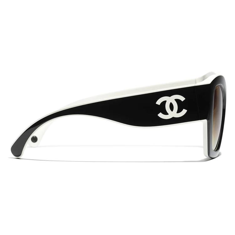 Chanel Logo Frame Nylon Butterfly Sunglasses Unisex Sunglasses Black CH6058-C1656