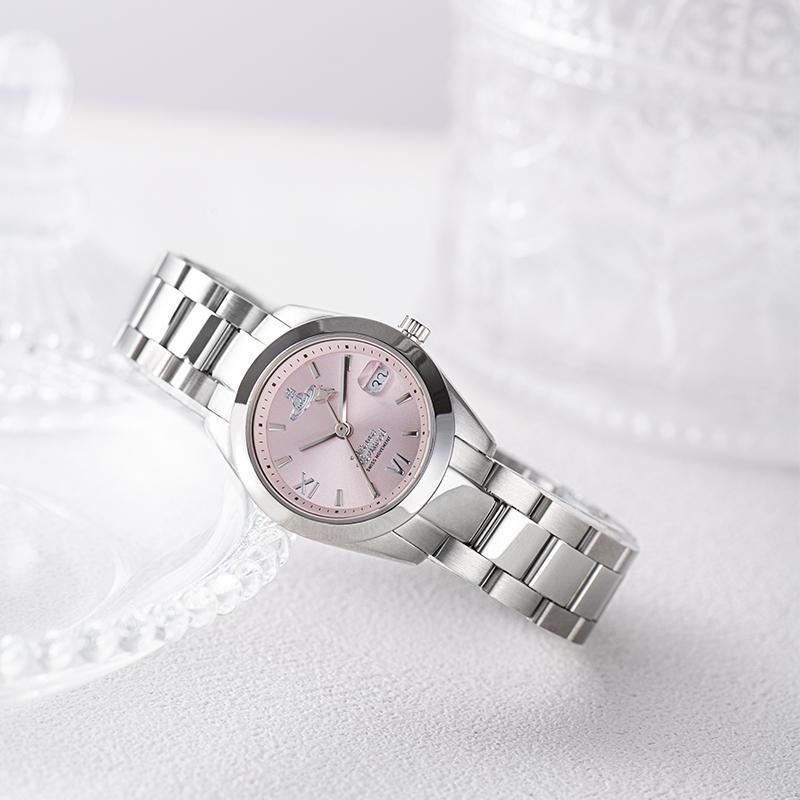 VIVIENNE WESTWOOD Quarz Uhr Edelstahlarmband 28mm Rosa Zifferblatt Damenuhr DWVV292PKSL