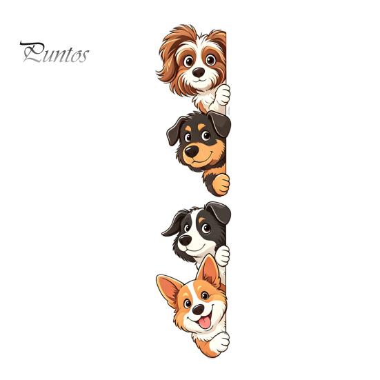 Bathroom Glass Window Clings Cartoon Puppy Wall Sticker, Easy Apply Waterproof PVC Decal, Creative Unique Pet Lover Gifts Dog Pattern Stickers for And