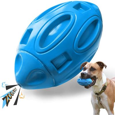 Squeaky Dog Toys For Aggressive Chew Toy Rubber Puppy Chew Ball Teeth Grinding Cleaning Durable Pet Toy