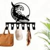 Vintage Horse Key Rack, 6 Hook Handmade Iron Wall Decor for Entryway Hallway Bedroom Equestrian Gift