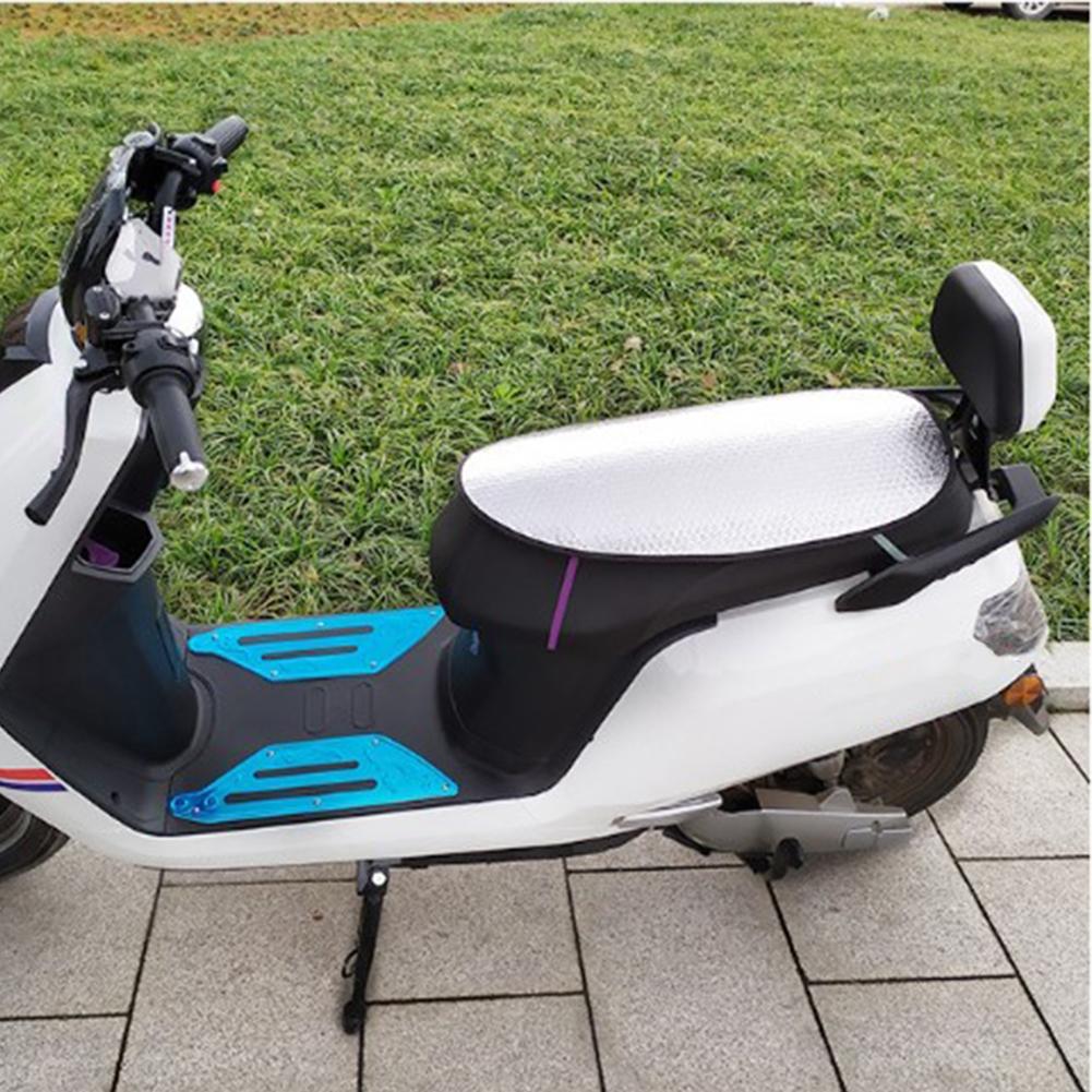 Aluminum Film Seat Cover Easy To Install Motorcycle Seat Cover Silver