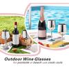 Stainless Steel Wine Glass 17 oz, Unbreakable Wine Glasses Unique and Cool Portable Metal Wine Glass for Outdoor Events, Picnics