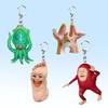 Quirky Abstract Keychain: Acrylic Backpack Charm & Prank Gift for Friends