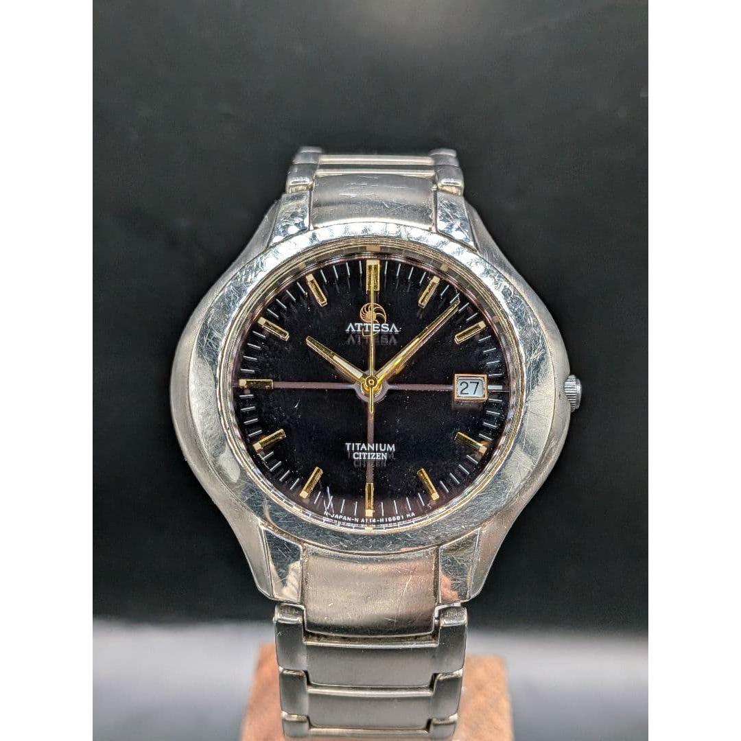 Used Luxury machine! CITIZEN ATTESA A114 Titanium eco-drive working product