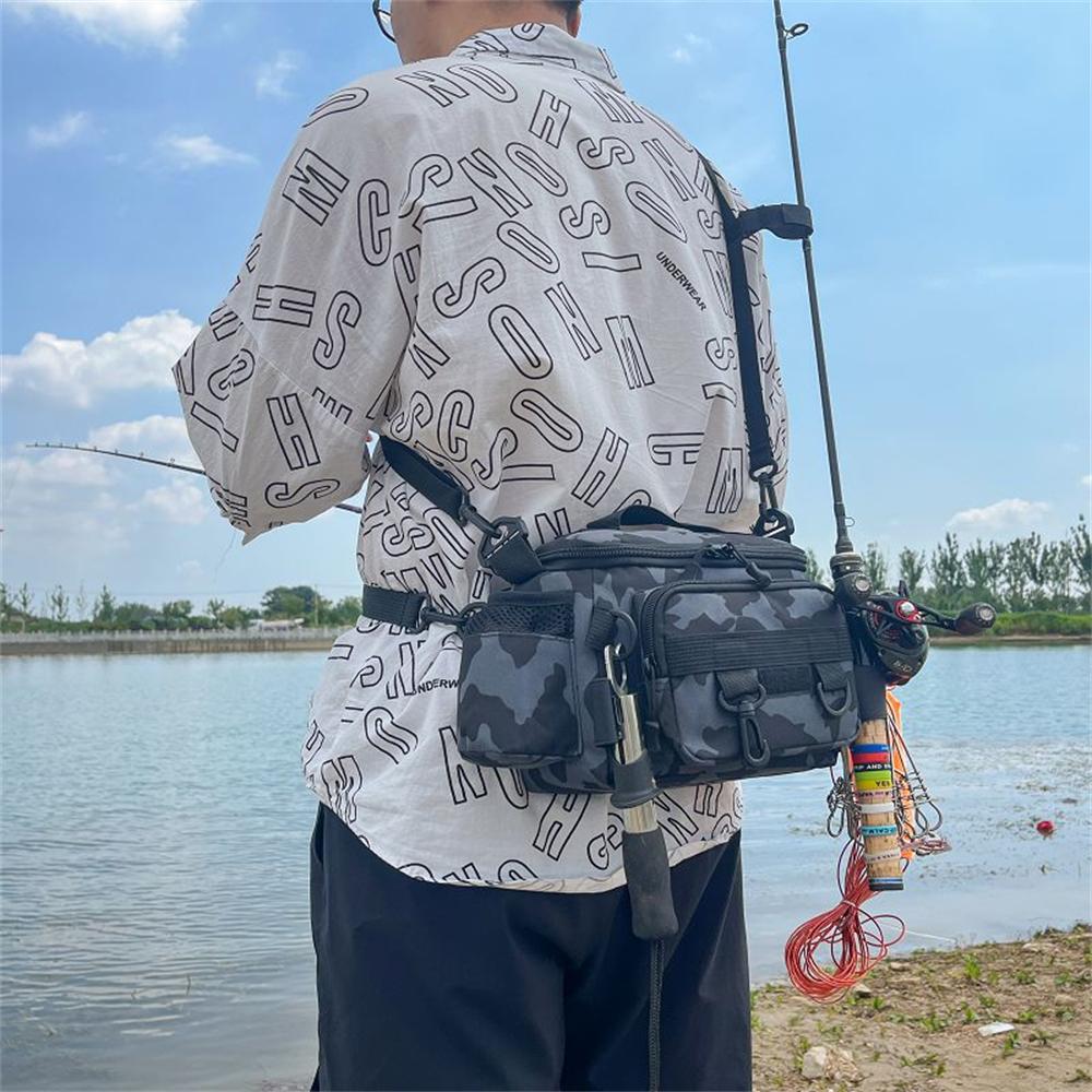 Fishing Tackle Bag Fishing Fanny Pack Utility Bag Breathable Fishing Waist Bag Fishing Bag for Hiking Outdoor Camping Cycling