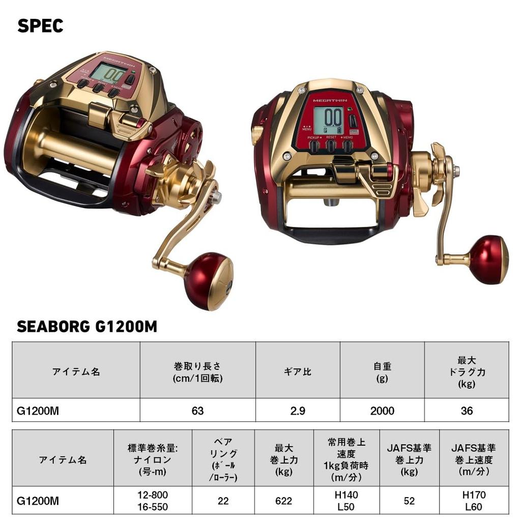 Daiwa Electric Reel 24 Seaborg G1200M