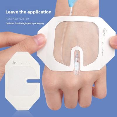 PU Transparent Visual Water Barrier Dressing Sticker Octagonal Invisible Fit Catheter Fixed Application Film Indwelling Patch