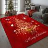 Popular Christmas Poinsettia Carpet for Living Room Home Decor Sofa Table Large Area Rugs Hallway Balcony Mat Non-slip Doormat