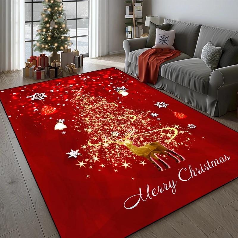 Golden Retro Persian Carpet Fluffy Large Non Slip Rug for Living Room Bedroom Luxury Decor
