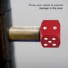VORCOOL Air Valve Cap for Car, Aluminum Alloy, Red Dice, Tire Valve Cap, Motorcycle, Bicycle, Stylish, Set of 4