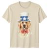 Patriotic Golden Retriever Dog Unisexs TShirt