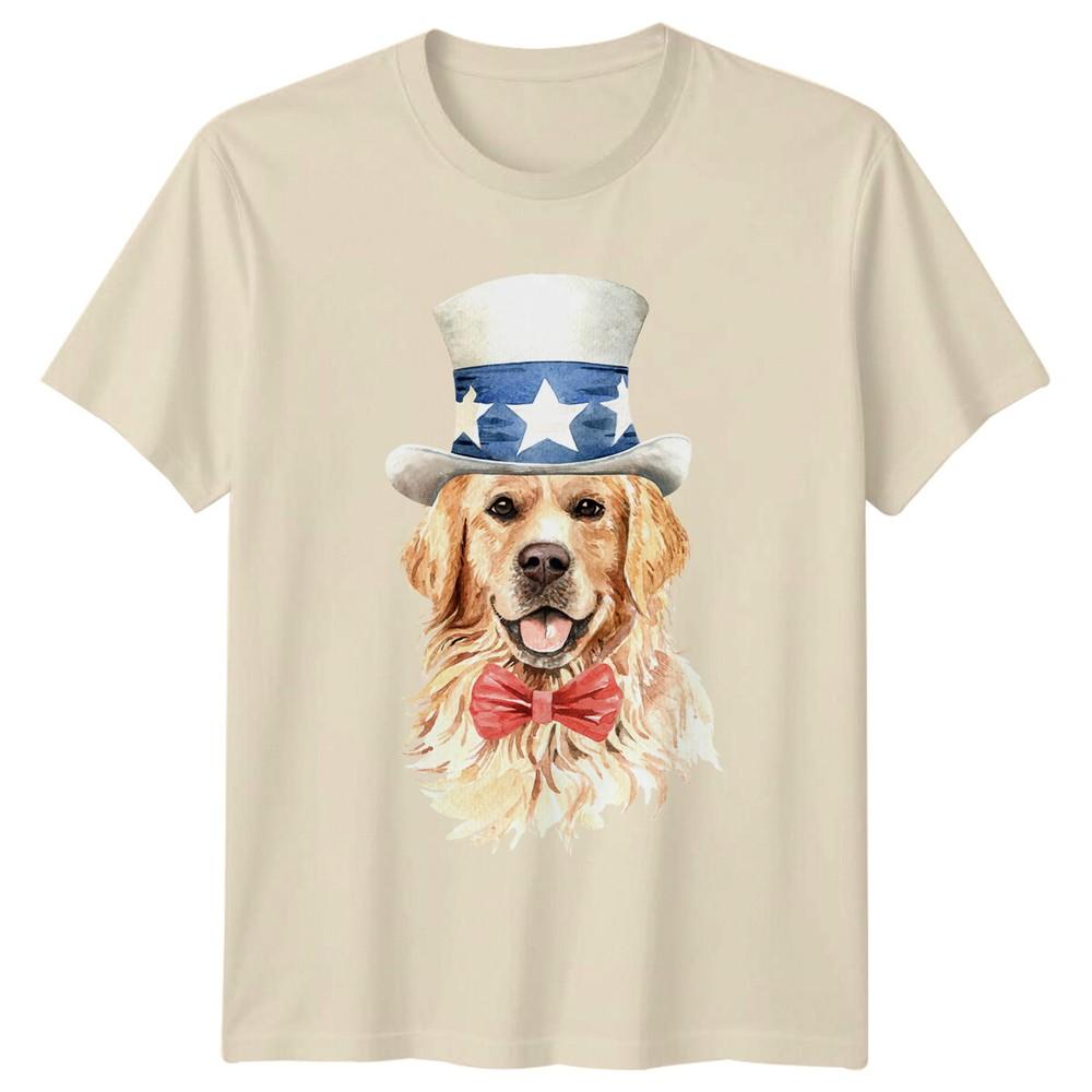Patriotic Golden Retriever Dog Unisexs TShirt
