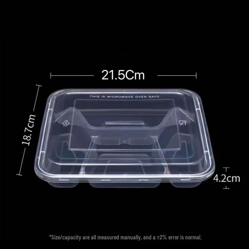 Saikeyou Thickened 1000ml Transparent Takeaway Meal Boxes