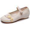 Chinesischer Knoten Damen Baumwollstoff Bestickte Ballerinas Retro Damen Lässig Traditionelle Alte Pekinger Schuhe Einfarbig