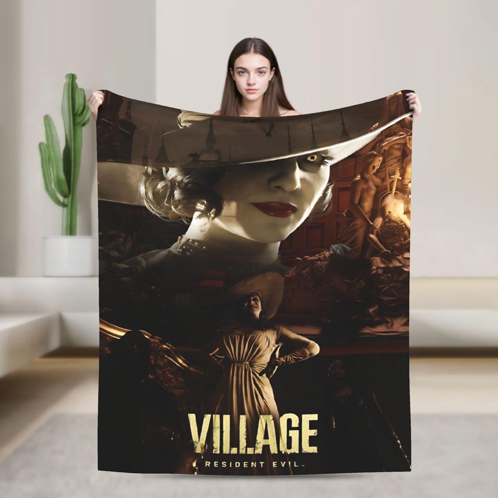 Leon Kennedy Blankets Resident Video Game Eviled Flannel Vintage Soft Throw Blanket for Home Spring/Autumn
