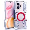 For Honor 400 5G (Global) Bumper Case Kickstand Aluminum Alloy Magnetic Phone Cover with Wrist Strap