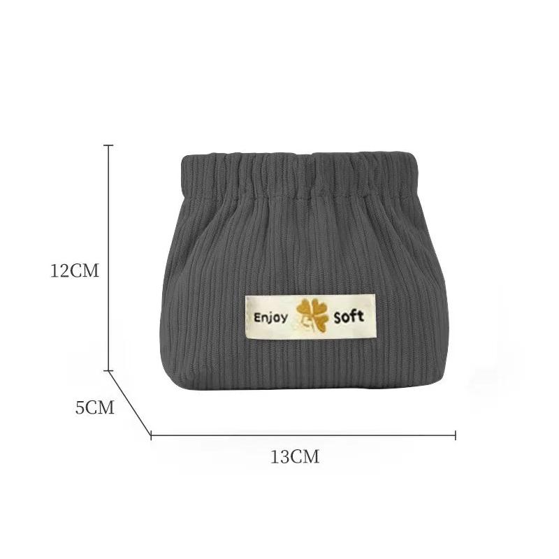 

Вельветовая косметичка Мягкая маленькая вельветовая косметичка Портативная органайзерная косметичка с эластичным отверстием Модные сумки для хранения 13X5X12cm чёрный