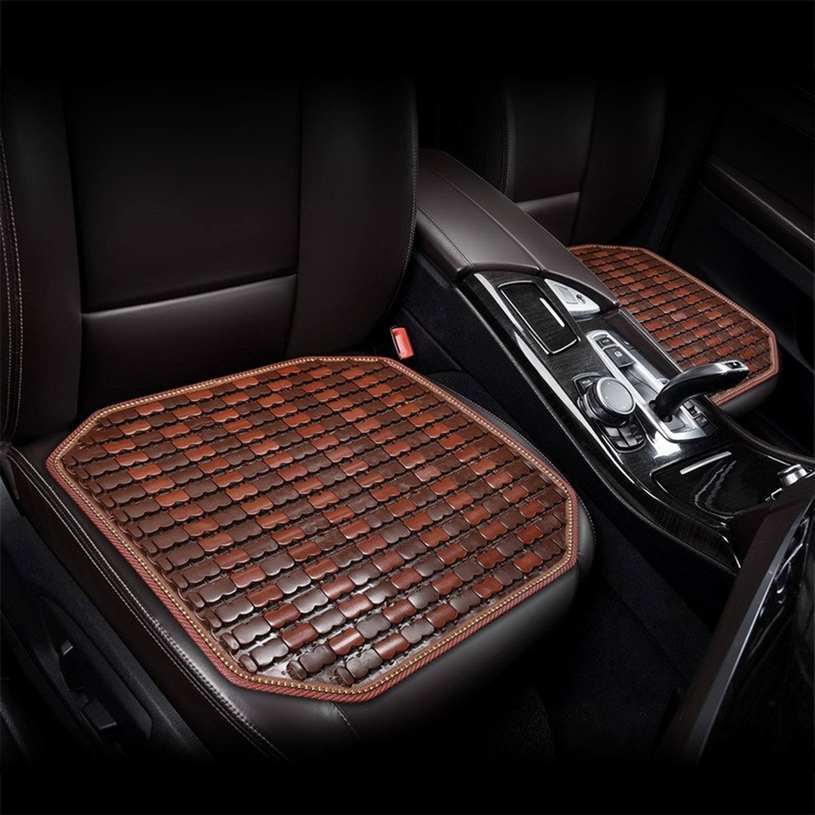 

Natural Wood Beaded Seat Cover Massaging Cushion for Car Truck. Keeps The Back from Getting Sweaty While Driving one size кавовий
