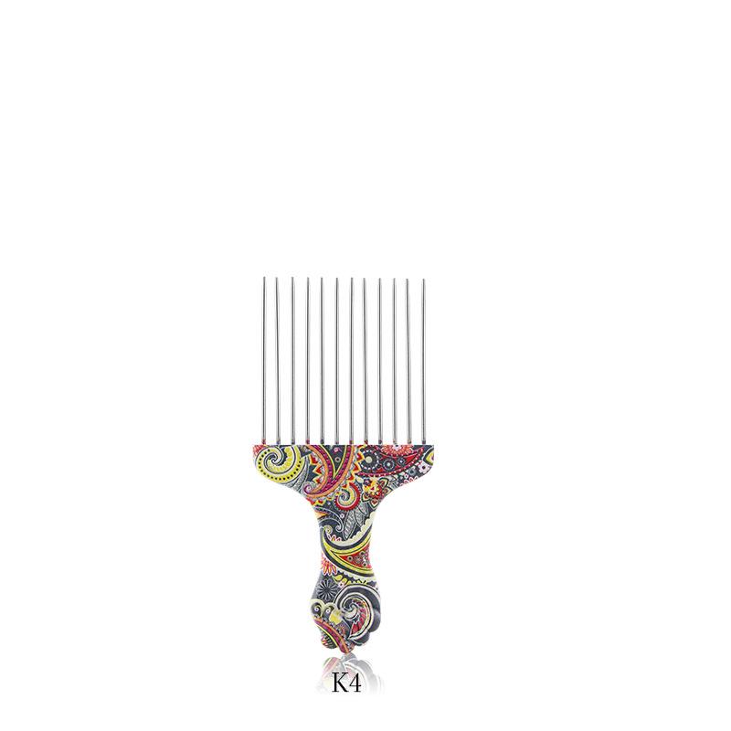 Graffiti Print Steel Needle Styling Comb with Pointed Tail
