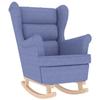 VidaXL Rocking Chair Blue Denim 74x90x102 Cm Fabric, Chair, Lounge Seat, Rocker, Lounge Chair 4016930