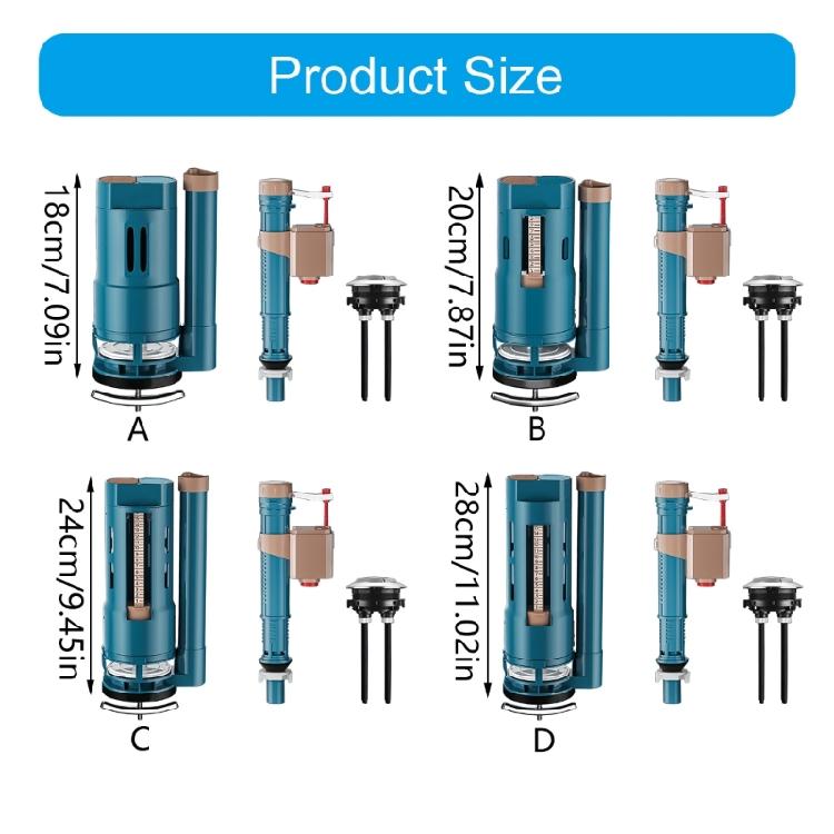 Double Push Button Toilet Drain Valves Replacement Toilet Cistern Inlet Valves Two Button Toilet Water Outlet Valves