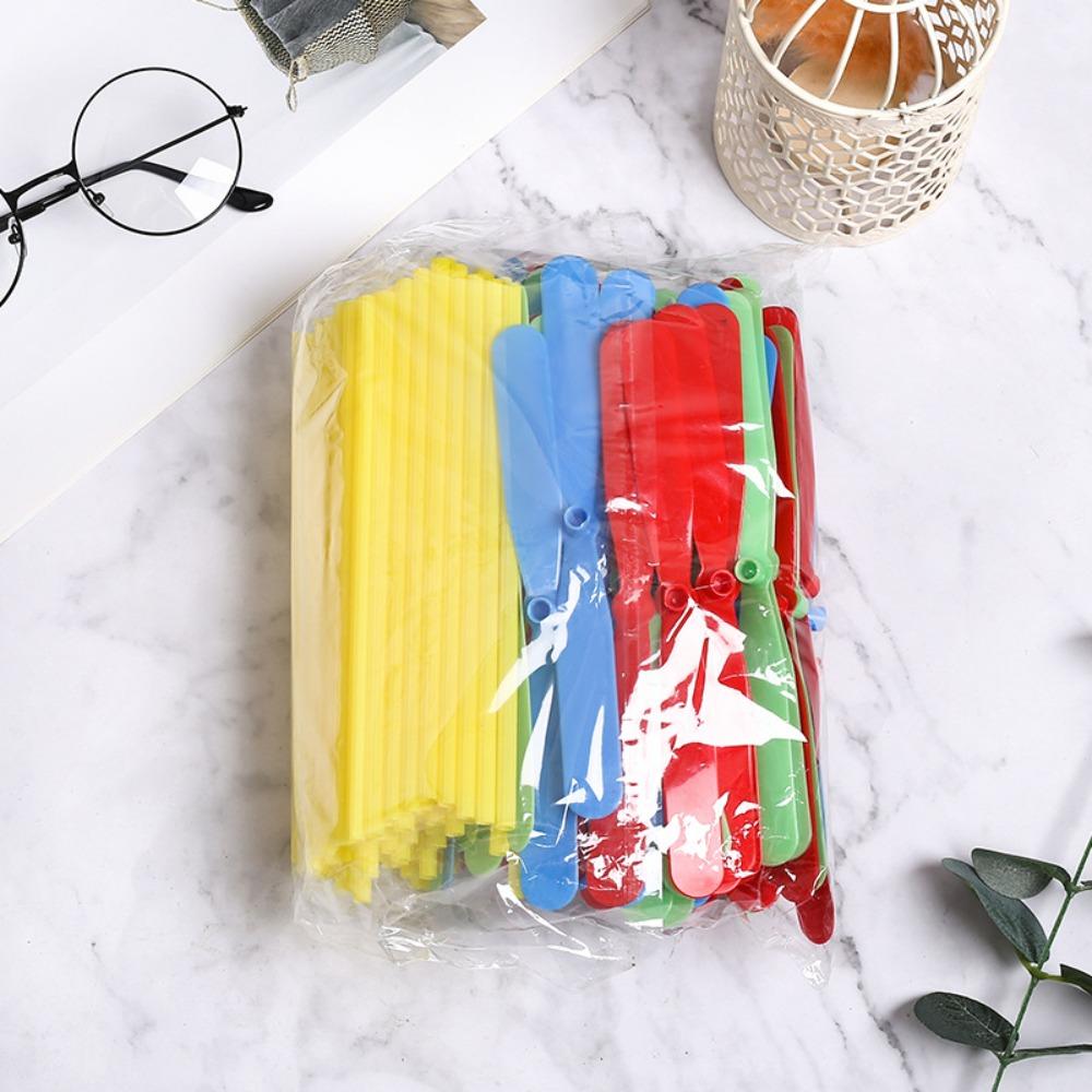 Rotating Flying Propeller Toy Hand Push Outdoor Sports Game New Bamboo Dragonfly Kids
