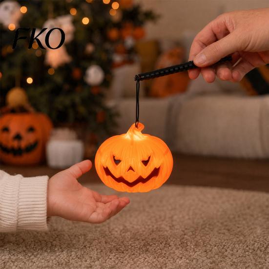 Spooky Pumpkin Light Halloween Lantern, Handheld Up Themed Decoration Lamp for Party Favors, Outdoor Indoor Decor Lantern