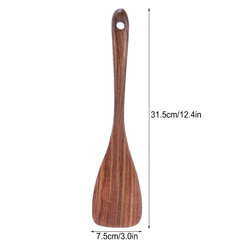 Wooden Spatula Turner NonStick Pan Shovel Long Handle Kitchen Utensils Accessories