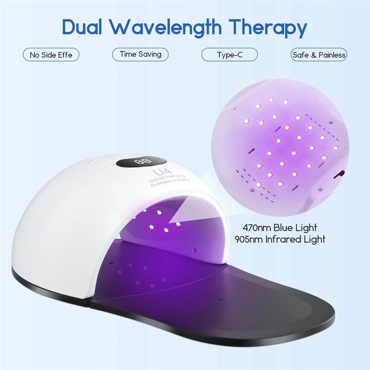 Nail and Foot Drying Lamp, Quick-Drying, Fast-Drying, Professional Led Curing Tool for Nail Salons, High-Power EU