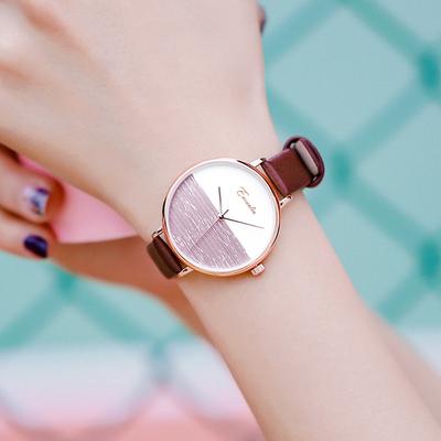 Damenuhr Schlichte Sonnenaufgang Kalter Stil Uhrenarmband College-Stil Studentin Personalisierte Uhr Damenmodell