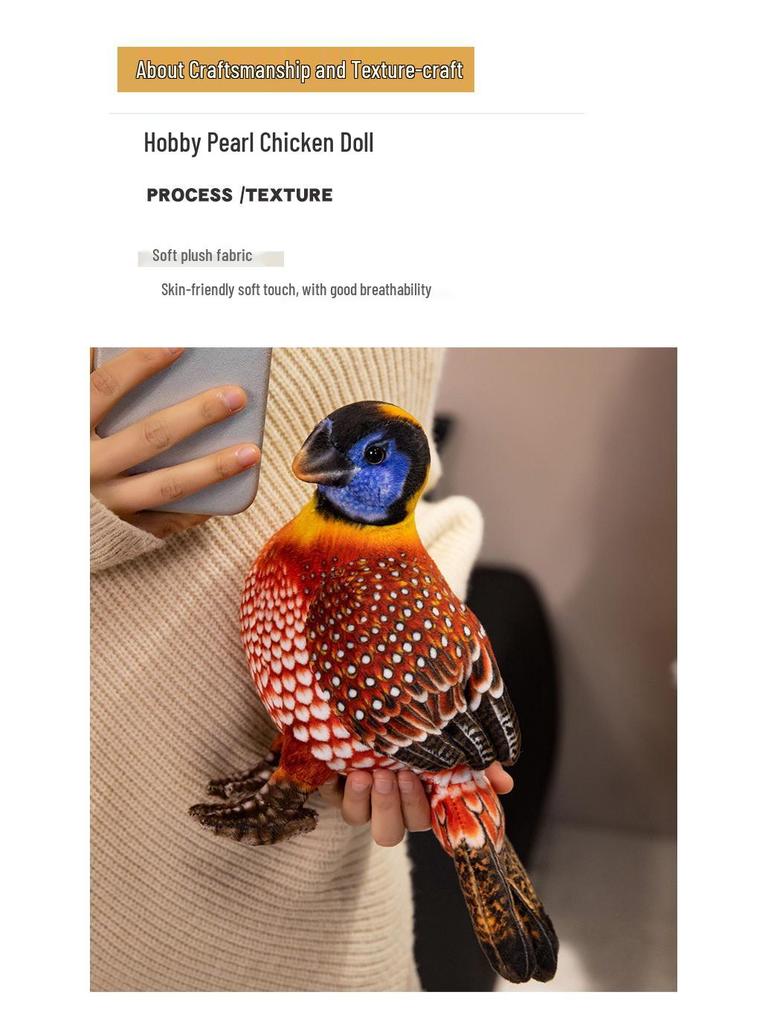 Cross-Border Simulation Pearl Chicken Plush Toy: Cute Wild Chicken Ornament for Children's Activities and Gifts
