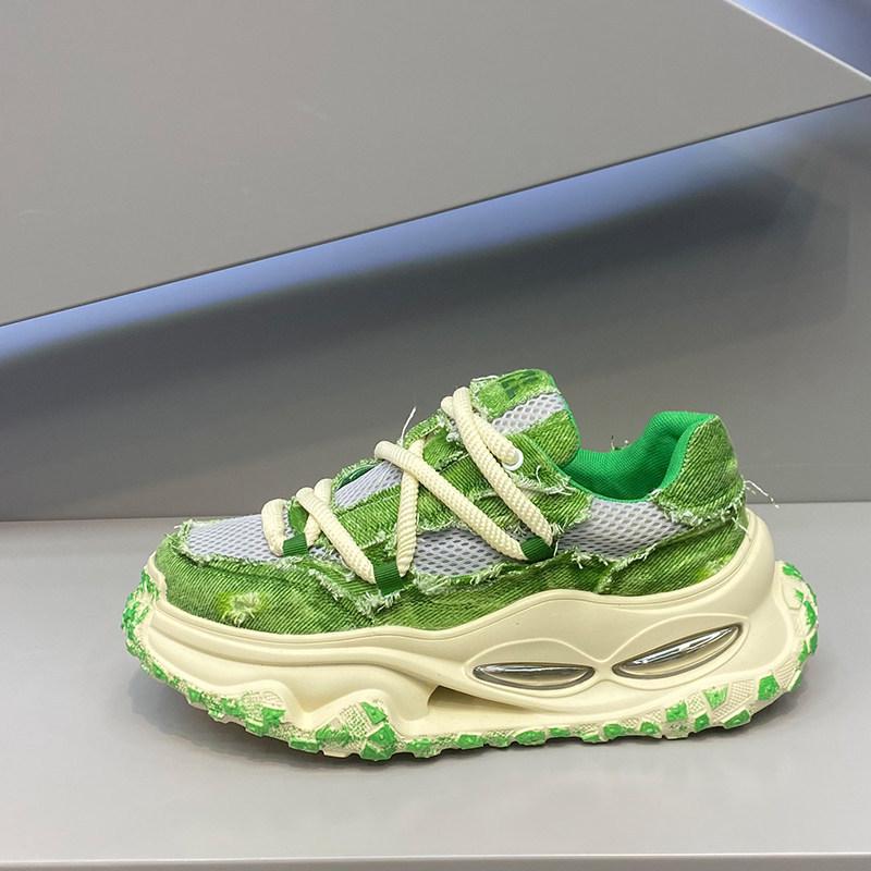 Summer new air cushion bottom dad shoes make old mesh breathable retro casual shoes v2