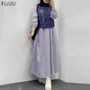 Women Casual Patchwork Long Sleeve Stripe Dress