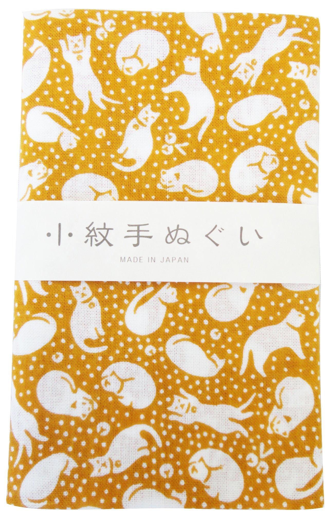 

Miyamoto Komon Tenugui hand Bell Cat 33 x 90 33354 (Japanese towel) - design, cm,